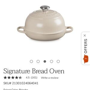Le Creuset Signature Bread Dutch Oven in Cream